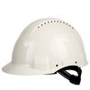 Hard Hat, Uvicator, Pinlock, Ventilated, Plastic Sweatband, White, G3000CUV-VI, 20 ea/Case